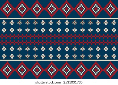 Geometric,seamless pattern, Navajo, traditional ethnic, fabric pattern for textiles, rugs, wallpaper, clothing, sarong, batik, wrapping, embroidery, print, background, cover, illustration, vector.