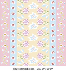 geometric,seamless pattern,thai pattern, traditional ethnic, floral, fabric pattern for textiles,wallpaper, clothing, sarong, batik, wrapping, embroidery, print, background, cover,rugs,illustration,