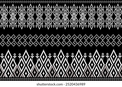 Geometric,Thai,seamless pattern, Navajo, traditional ethnic, fabric pattern for textiles, rugs, wallpaper, clothing, sarong, batik, wrapping, embroidery, print, background, cover, illustration, vector