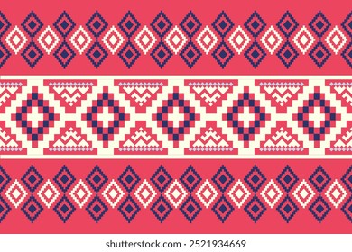 Geometric,Thai,seamless pattern, Navajo, traditional ethnic, fabric pattern for textiles, rugs, wallpaper, clothing, sarong, batik, wrapping, embroidery, print, background, cover, illustration, vector