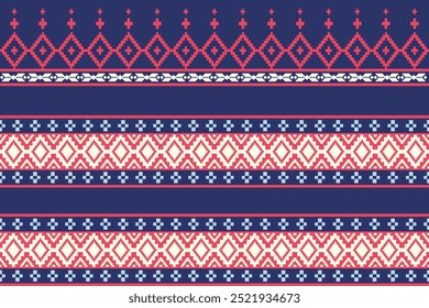 Geometric,Thai,seamless pattern, Navajo, traditional ethnic, fabric pattern for textiles, rugs, wallpaper, clothing, sarong, batik, wrapping, embroidery, print, background, cover, illustration, vector