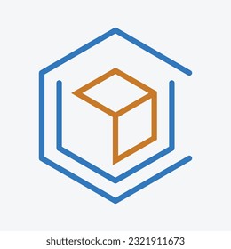 Geometrie cube logo, Business logo, minimaal logo design