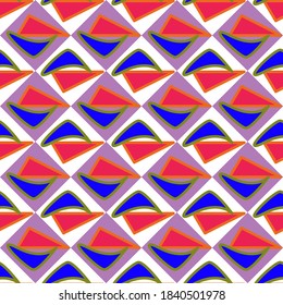 Geometrie seamless repeatable vector pattern, colorful design