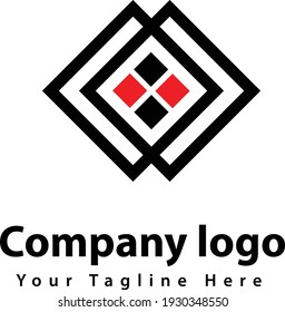 diseño de logotipo de rectángulo minimalista geometrik 