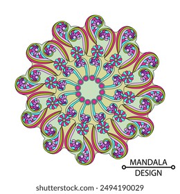 Geometros abstract simple colour mandala. Easy Mandala Coloring Book Pages for Adults to Relax, Experiences Give Relief. Resizeable Vector File.