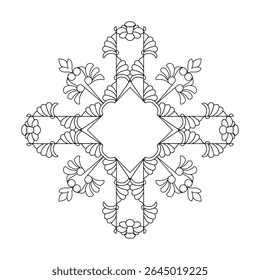 Geometros coloring book mandala page for Kids. Easy Mandala Coloring Book Pages for Adults to Relax, Experiences Give Relief. Resizeable Vector File