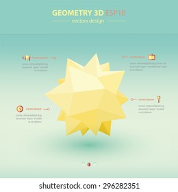 Geometry Abstract 3D Infographic And Icons Design.