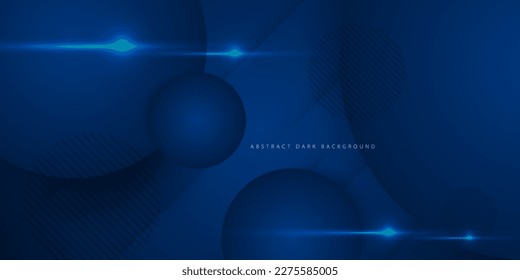 Geometry abstract background with dark blue circle space background design. Modern and cool design. Vector Eps10