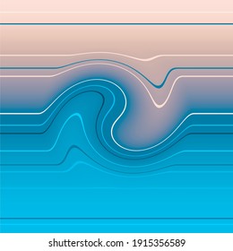 Geometry abstract background with stripes. Curved lines.