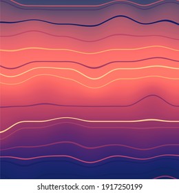 Geometry abstract background with stripes. Curved lines.