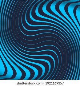 Geometry abstract background with stripes. Curved lines.