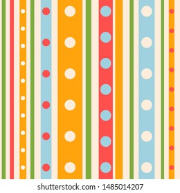 Geometry abstract colorful background. Vertical lines and circles.