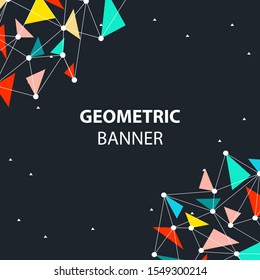 Geometry abstract design colorful background template. Vector illustration.