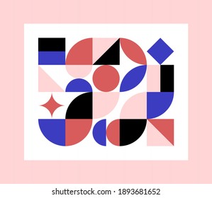 Geometry abstract design and modern minimalist artwork with simple shape for background, wallpaper, poster, cover, presentation, web header or banner, fabric print. Geometric Vector pattern.