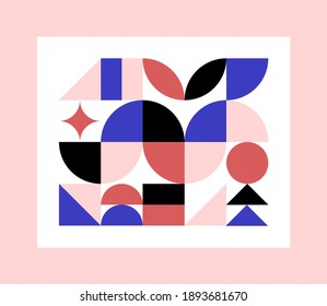 Diseño abstracto geométrico y arte minimalista moderno con forma simple para fondo, papel pintado, afiche, portada, presentación, cabecera o banner web, impresión de tela. Patrón de vectores geométricos.