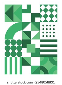 Geometry abstract eco green art