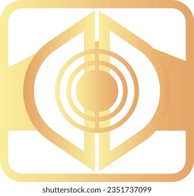 Geometry abstract icon design on white background. Logo illustration for business purposes. Logo is a visual identity of an entity that has certain criteria such as shape, philosophy, and color