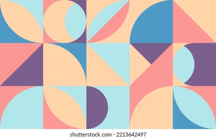Geometry abstract pattern with simple shape and figure. Abstract vector pattern in Scandinavian style. For use in web design, business presentation, poster, textile print. Vector illustration.