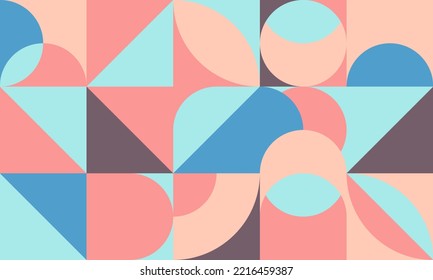 Geometry abstract pattern with simple shape and figure. Abstract vector pattern in Scandinavian style. For use in web design, business presentation, poster, textile print. Vector illustration.