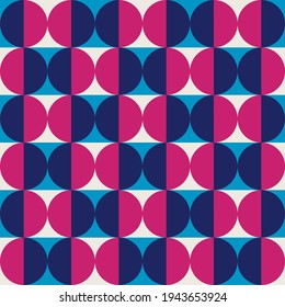Geometría patrón abstracto estilo suizo. Arte gráfico vectorial moderno elementos geométricos simples en el estilo memphis escandinavo. Plantilla de diseño de Bauhaus para afiches, impresión de tela, papel pintado.