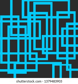 Geometry abstract routes background. Square various shapes. Chaotic lines