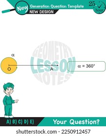 Geometry, angles in straight, angles in plane, next generation question template, for teachers, exam question, eps 