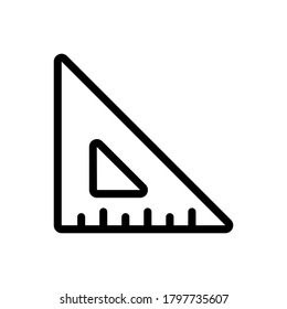 Geometry (Back To School) icon outline vector. isolated on white background