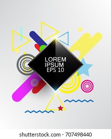 geometry background banner vector design