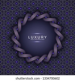 Geometry background with a combination of modern purple and black ornaments with empty space in the middle for your text. Eps10 vector background.