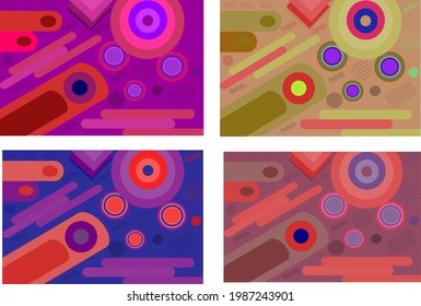 Geometry background design with various variations