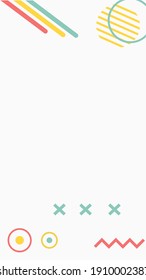 Geometry background shaped circle square triangles colorful lines