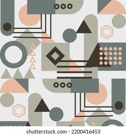 Fondo geométrico y formas ilustración plana