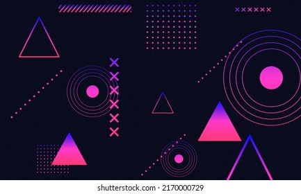 Geometry background.Colorful shape pattern, vivid coloring texture and abstract funky color pattern.Geometry poster, wallpaper background. 