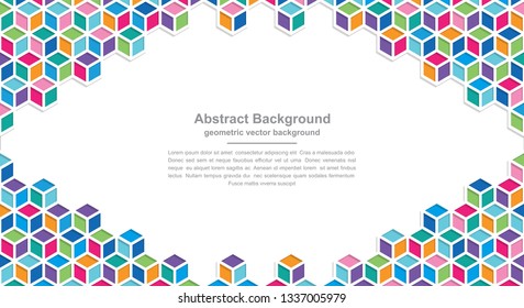 Geometry backgrounds with modern colorful combinations with blank spaces in the middle for your text. Eps10 vector background.