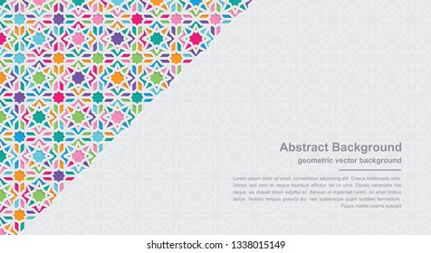 Geometry backgrounds with modern colorful combinations with blank spaces for your text. Eps10 vector background.