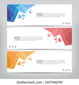 geometry banner template, vector illustration