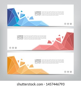 geometry banner template, vector illustration