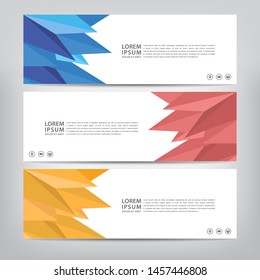 geometry banner template, vector illustration