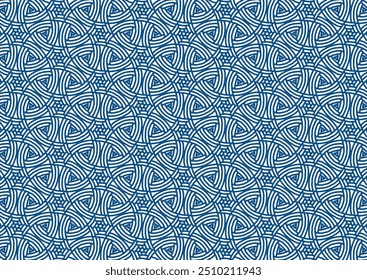 Círculo e hexágono do padrão da cestaria da geometria em desenho art deco da curva de fundo branca. Ikat, curva, ciclo, decoração, monocromático, art deco, clássico, redemoinho.