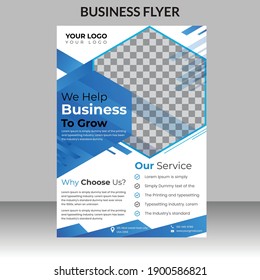 Geometry Blue Corporate Flyer design template , vector design  Poster. Layout template in A4 size  Corporate Presentation.