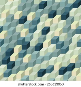 Geometry blue seamless pattern. Vector illustration