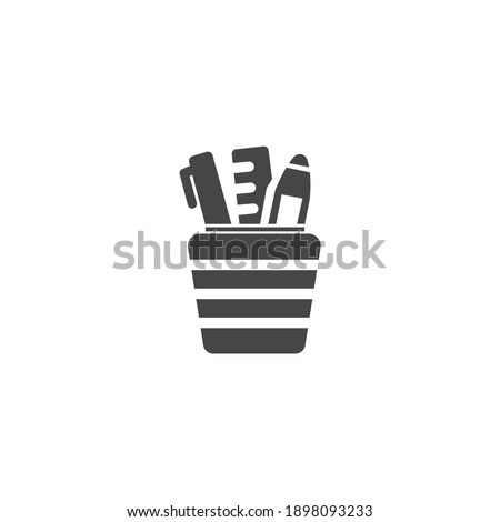 Geometry Box Icon Black and White Vector Graphic