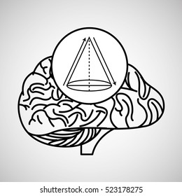 geometry brain school knowledge vector illustration eps 10