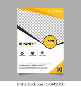 Geometry brochure, flyer design template vector design. Layout template in A4 size