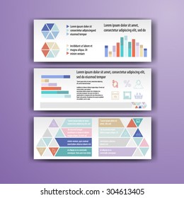 Geometry  brochure template design with circles. Cover layout and infographics