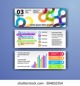 Geometry Broschüren Template Design mit Kreisen. Deckungslayout und Infografiken