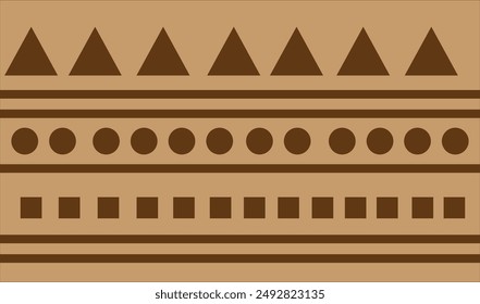 geometry brown background with shapes