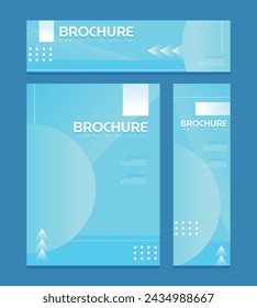 Geometry business brochure template set
