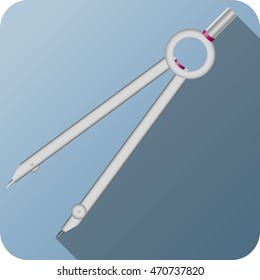 Geometry callipers  Icon. Isolated vector illustration for web design, icons and graphic elements