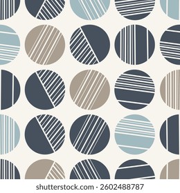 Geometry circle color seamless fabric sample. Can be used for postcards, invitations, advertising, web, textile and other.